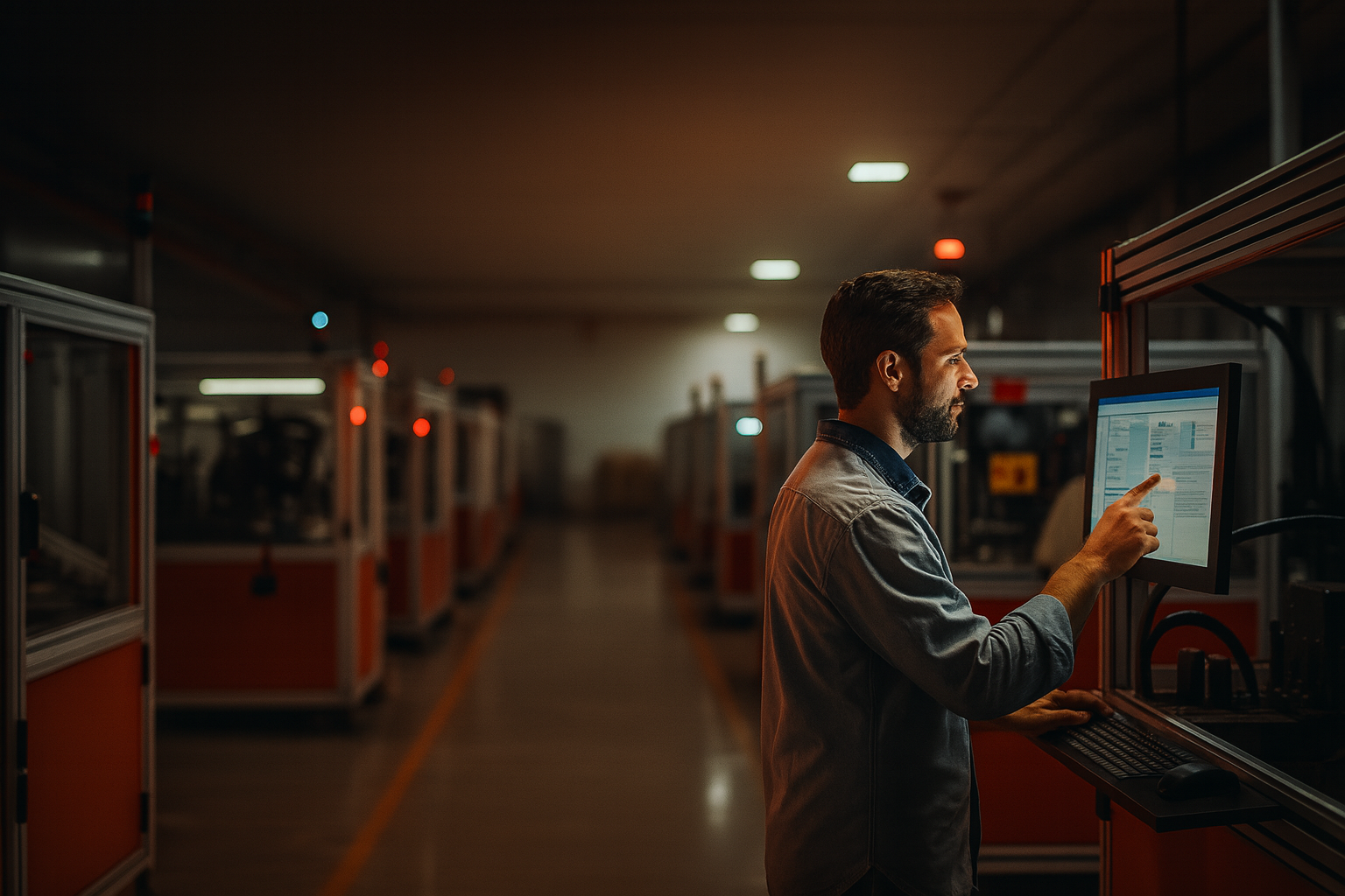 Field engineer servicing an automation cell